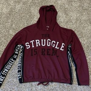 Maroon wound up hoodie
